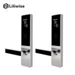 Smart Card Key Hotel Door Locks Silver Color 200 User Name Data Capacity