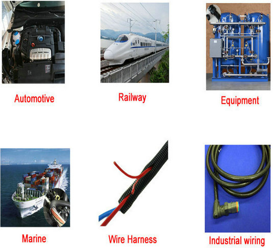 RoHS Black Flexible Plastic Corrugated Conduit Tube