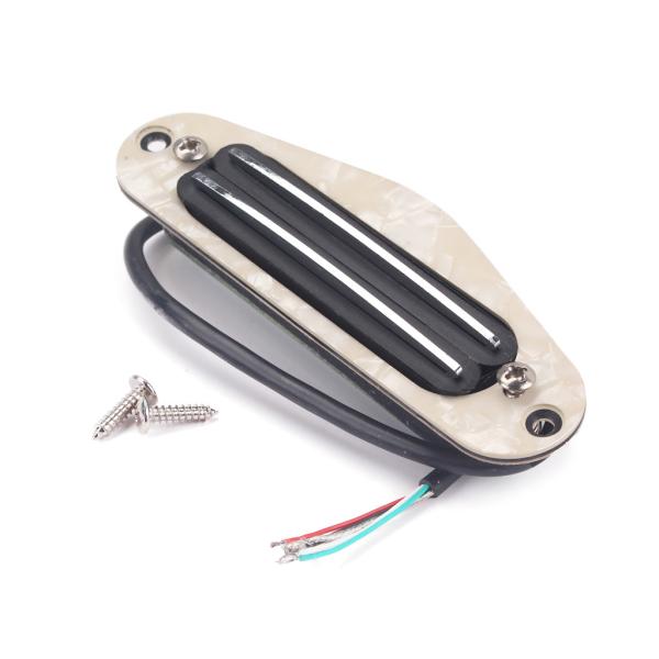 Hot Rail Mini Humbucker Pickup Ceramic Chrome Yellow Pearl Pickup Ring N5.8K/B11