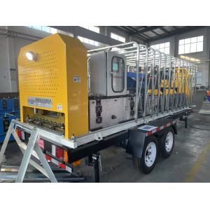 China Working Speed 0-12m/min 18'' Wide KR18 Standing Seam Forming Machine On Site With Diesel Main Motor on sale