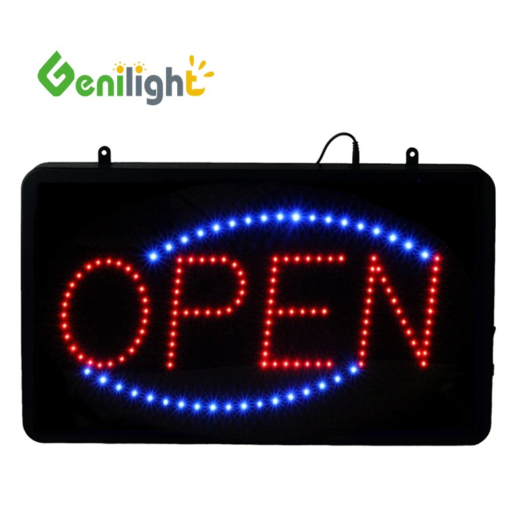 Vertical LED Open Sign 3 Flashing Modes for Business Displays Electronic Lighted Signs