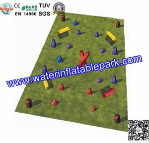 China PVC tarpaulin Inflatable Paintball Bunker , Inflatable Bunkers Paintball factory
