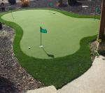 Green Sports Field Artificial Golf Grass Roll 15mm Pile Height 5000D Dtex