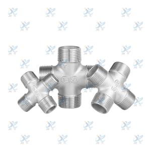 China Stainless steel equal diameter four way elbow, high-pressure resistant cross adapter elbow factory