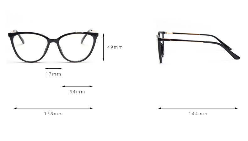 Simplicity Frame Optical Glasses TR90 Material Glasses 138MM Frame Width