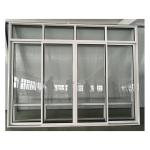 Powder Coated Aluminum Double Glass Sliding Door With Screen For House