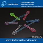 PS colored plastic disposable tasting spoon/ coffee spoon/ dessert spoon/cake