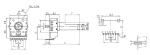 rotary potentiometer, carbon potentiometer, 14mm potentiometer with insulated