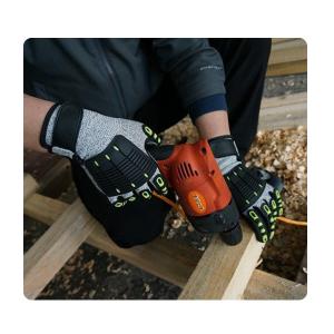 China Warehousing Puncture And Abrasion Resistant Impact Safety Nitrile Gloves factory