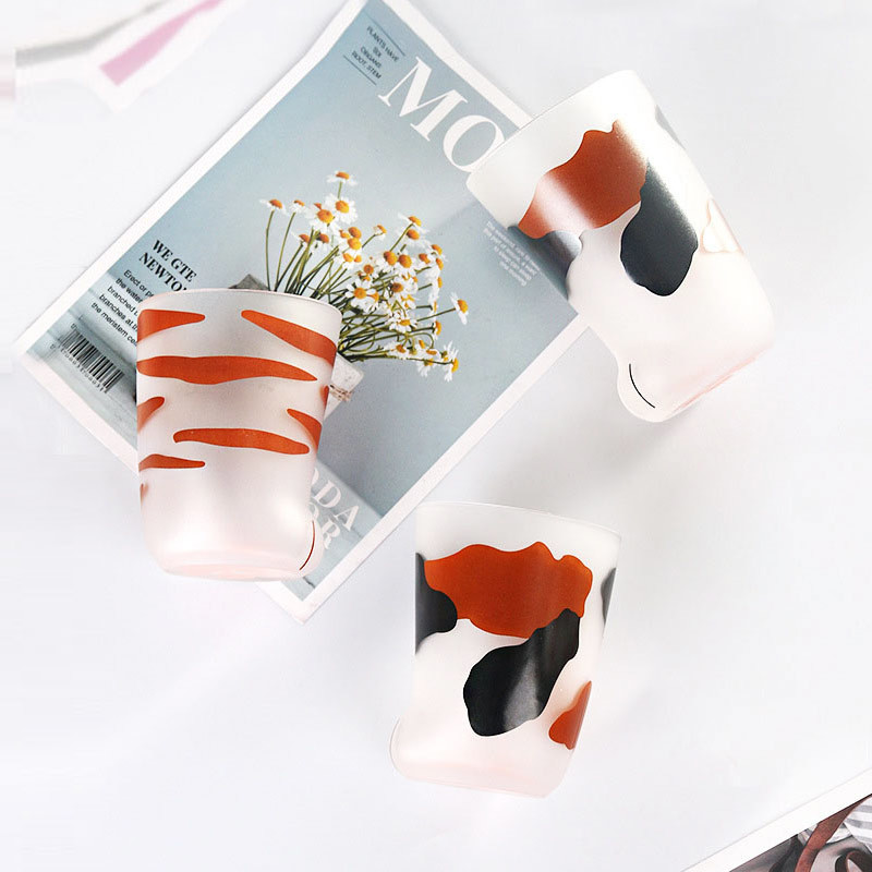 Cat Paw Print Coffee Drinking 260ml Personalized Glass Cup