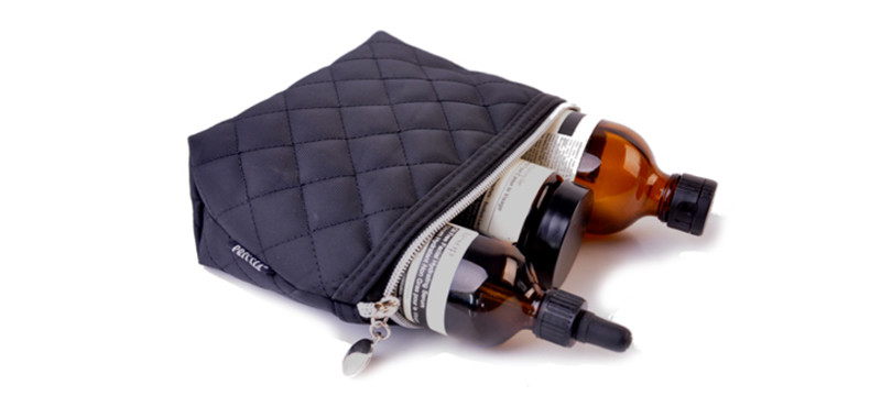 Pure Color Cute Stylish Cosmetic Bag For Women Travel Toiletry Bag Organizer