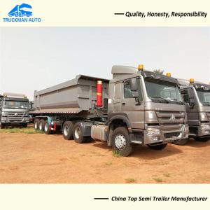 China 60 Tons 3 Axle Tipper Trailer For Sand Gravel Haulage factory