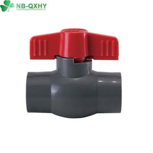 China Red Handle Grey Body Round Ball Valve PVC Octagonal Ball Valve for Garden Hose factory