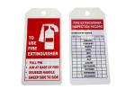 H14.605 Pvc Cardstock Fire Extinguisher Tags Plastic Hang Tag