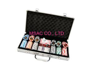 China 300 Pcs Aluminum Chip Case / Counter Carrying Cases Size L389 X W200 X H69mm factory