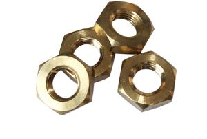 China Brass Thin Hexagon Nut DIN 439B Cheap Price Metric Brass Jam Nut factory
