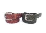 Handmade Mens 3.8CM Casual Braided Leather Belt For Jeans