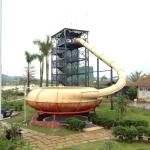 Joy Ride Space Bowl Slide / FRP + Stainless Steel Play Equipment For Schools /