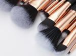 13PCS high end Cosmetic Professional Makeup Brush Set Rose Golden Copper Ferrule