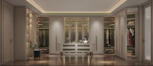 China Customizable Ivory Stainless Steel Walk In Closet Systems With Ample Storage factory