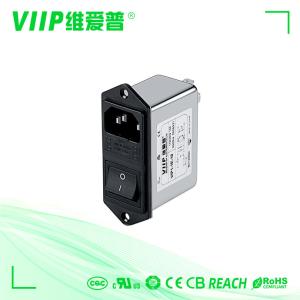 China C14 Male Socket rFI EMI Suppression Filter 110VAC 250VAC With Fuse factory