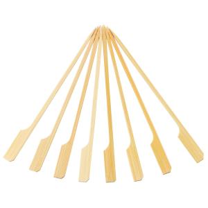 China 18cm Flat Wooden Bamboo Paddle Picks Sticks For Marshmallow factory