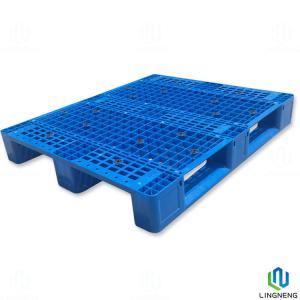 China Heavy Duty Blue Plastic Pallets Stackable 4 Way Plastic Pallet 1200 X 1000 factory