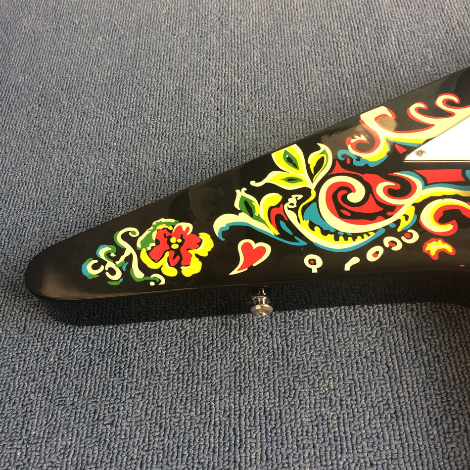 New styles of high-quality customized V electric guitar,Rosewood Fingerboard