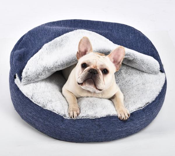 Anti Anxiety Dog Bed Premium Plush Nest Snuggler Washable Non Slip Bottom Pet