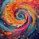 Colourful 3d Relief Landscape Oil Paintings With Thick Texture Art Design