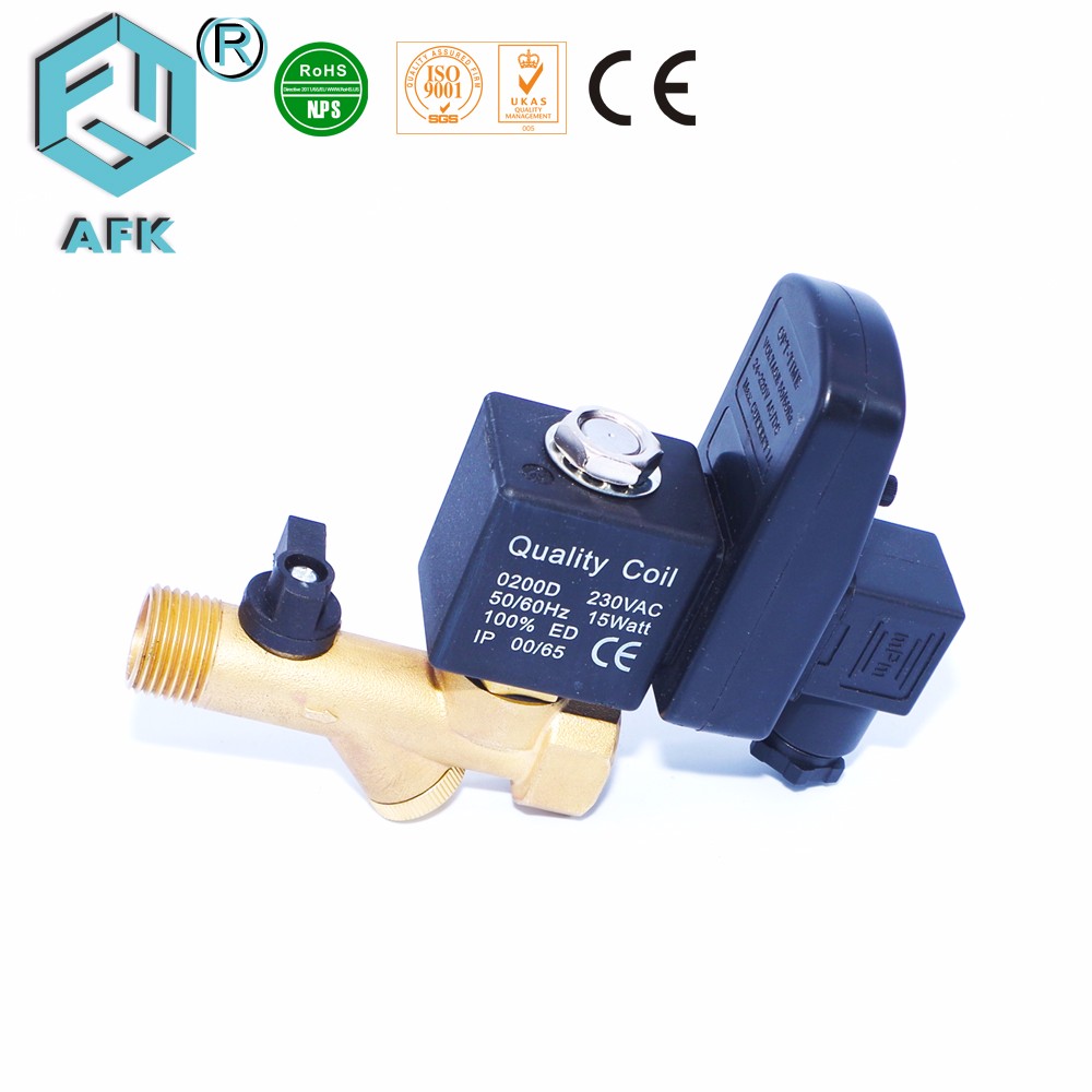 Automatic Water Drain Valve With G Thread , Brass High Speed Solenoid Air Valve