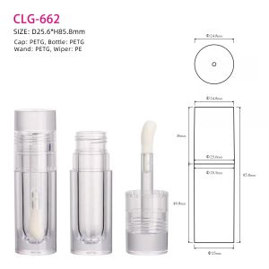 Clear PETG Round Lip Gloss Container Recyclable Plastic Bottle