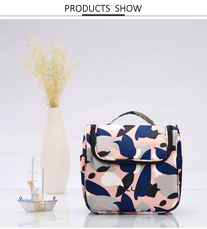 Ladies Foldable Polyester Hanging Travel Toiletry Bag