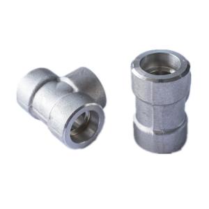 China Round SS304 Pipe Fitting Tees ASME B16.5 WP321 Equal Cross Tee factory