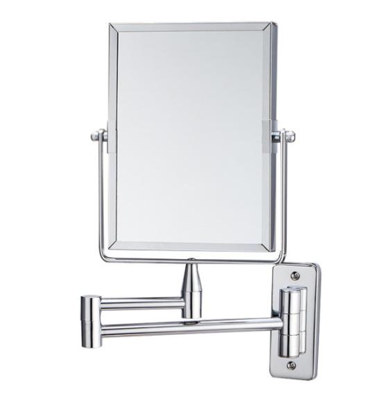 Foldable Wall Mounted Rectangle Bathroom Vanity Mirror HD Aluminum Lens Double -