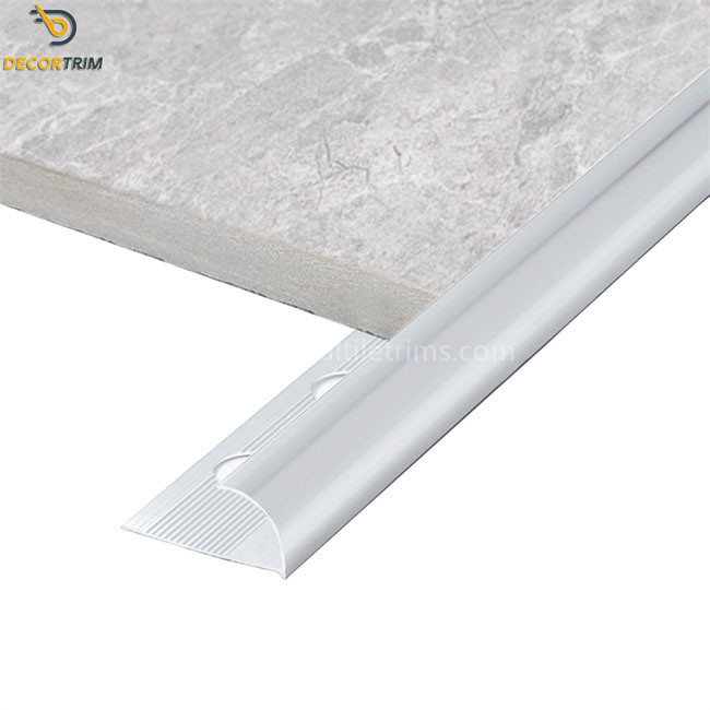 Height 12.7mm×2500mm Tile Edge Profile Aluminium Round Shape Tile Trim