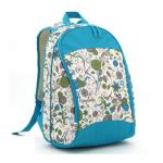 Zipper Floral Custom Logo Backpacks , Embroidered Book Bags For Teenage Girls