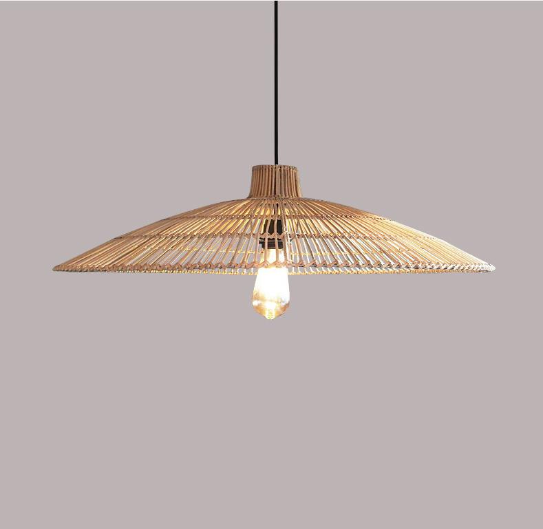 Customized Rattan Pendant Light Chandelier For Homestay Zen Tea Room