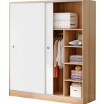 Compact Bedroom Wood Panel Furniture Sliding Door Wardrobe Closet Extendable