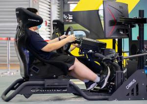 China 3 Screens Direct Drive Car Game Driving Simulator With Ergonomic Design factory