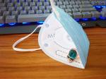 Beauty ear-loop anti-smog Face Mask with valve for winter,white or blue,adult