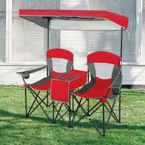 Camping Folding Chair With Umbrella, Recliner Chairs, Beach Chair Adults Camping