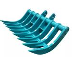 200-4000kg Steel Excavation Brush Rake With Sharp Tines Customizable Color