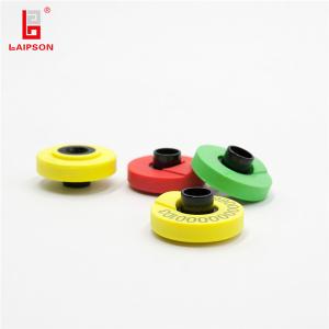 China Mini Electronic Red Yellow RFID Animal Ear Tag For Sheep Cattle Tracking factory