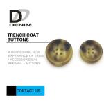 Big Size Bright Color Bulk Trench Plastic Horn Coat Buttons High Wear Resistance