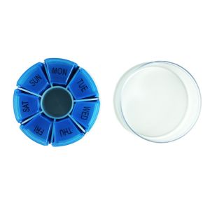 Hot selling Cylndrical Weekly Pill Box Colorful Medicine Pill Case Organizer