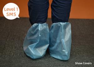 China Blue Indoor Non Slip Non Woven Fabric Disposable Boot Shoes Cover factory