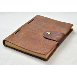 Large Antique Travel Journal Notebook Wear Resistant With Snap Fastener