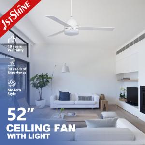 China 6 Speeds Remote Control 52&quot; Modern Dimmable LED Ceiling Fan With Led Light factory