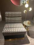 Black White Texture Custom Sofa Bed With Metal Leisure Chair